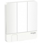 Schneider Electric AvatarOn 3 Gang Switch Cover with Key Holder (White) (E8333KH_WE_C5)